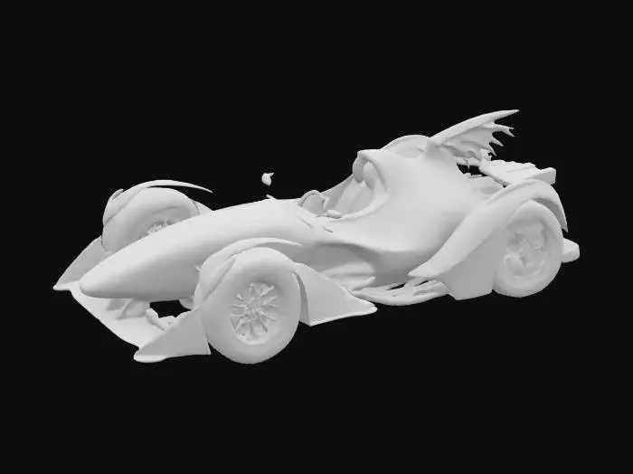 3D model for Object: Fantasy Formula One car
Material: dragon-scale alloy body, leather seat, obsidian wheels
Shape/Form: ornate, curved wings, organic body lines
Color Scheme: dark red base with golden highlights
Texture Details: scaly body panels, rough textures, shimmering accents
Style: stylized fantasy
Environment/Use Context (optional): mythical racing world
Reference Models (optional): inspired by fantasy racing games
, #AroundTheWorld#