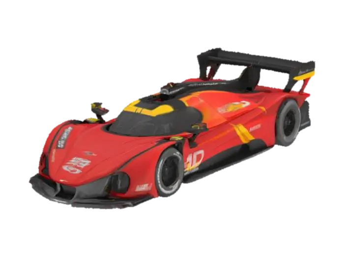 Race Car Elegance - Racecar 3D model, vytvořený pomocí AI