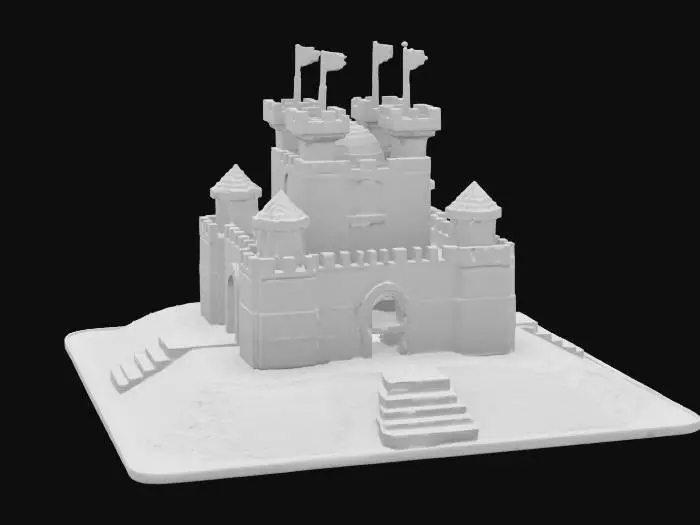 3D model for Data Sandcastle: A sandcastle constructed from voxel blocks that glow and change shape, resembling a digital fortress.
Style: Voxel, Pop Cyberpunk
Material: Textured voxel blocks, holographic surfaces, matte sand particles
Color Scheme: Sandy beige with neon accents (pink, blue, green)
Texture Details: Blocky, pixelated structure with soft, sandy edges and holographic overlays
Environment: Placed along a pixelated beach with a cyber sunset