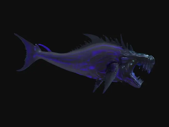 3D model for {, #ocean#, 
  "Object": "Sovereign Obliterator Leviathan",
  "Material": "Pure platinum-titanium alloy plating laced with quantum-entangled data filaments",
  "Shape/Form": "Titanic leviathan silhouette with serrated dorsal fins and a vortex-like maw of swirling code",
  "Color Scheme": "Black chrome base with pulsating violet quantum veins and radioactive emerald kill-switch nodes",
  "Texture Details": "Mirror-polish reflective surfaces, micro-etched circuit fractals, dynamic refractive glitch distortions",
  "Style": "Hyper-realistic PBR fused with sci-fi biomechanical horror",
  "Reference Models": [
    "Deep-sea eel musculature",
    "Quantum computing chip weave",
    "Biomechanical designs of H.R. Giger"
  ]
}, #ocean#, 
