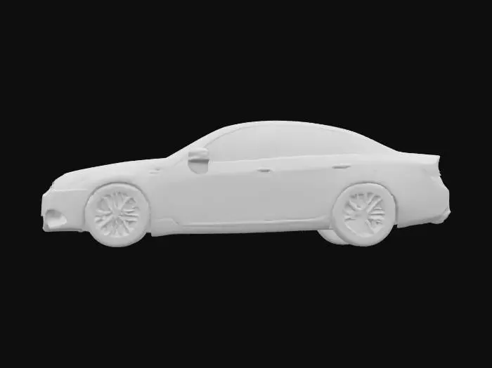 3D model for {
  "Object": "2012 Infiniti G37",
  "Material": "<e.g. automotive-grade steel panels, tempered glass windows, rubber tires>",
  "Shape/Form": "4-door sedan with smooth aerodynamic curves and pronounced wheel arches",
  "Color Scheme": "<e.g. metallic midnight black with chrome accents>",
  "Texture Details": "<e.g. glossy clear coat finish, brushed-metal grille, realistic tire treads>",
  "Style": "<choose one: Realistic | Cartoon | Sculpture | PBR | Voxel>",
  "Environment/Use Context": "<optional – e.g. showroom display, urban street scene at dusk>",
  "Reference Models": "<optional – links or names of similar 3D car models for inspiration>"
}
