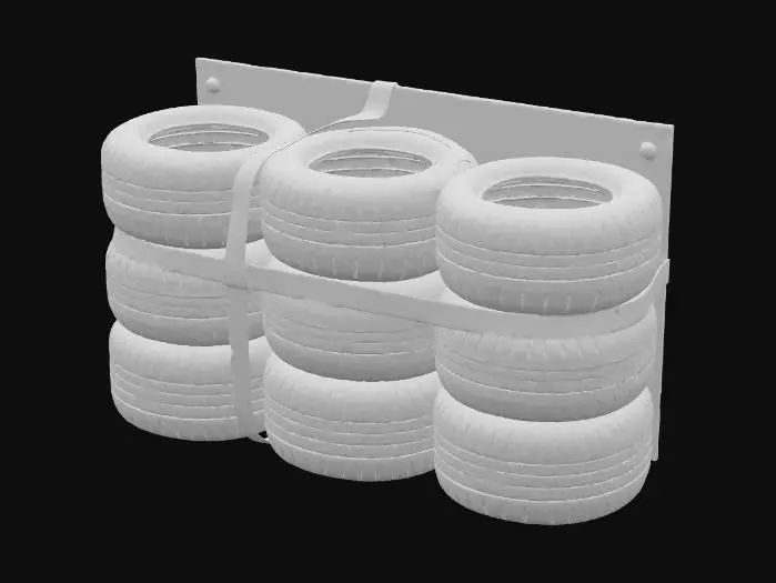 3D model for tire_barrier_3x2_strapped
