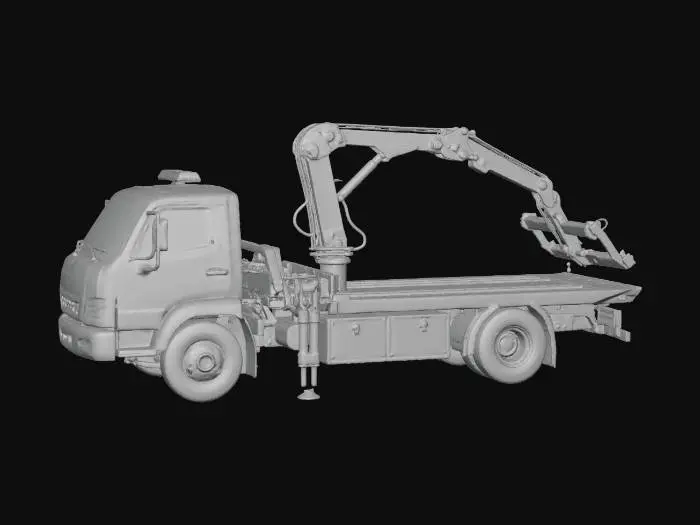 3D model for recovery_truck_medium_crane
