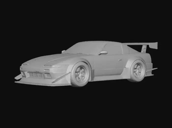 3D model for nissan_180sx_s13_time_attack