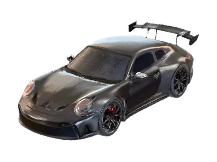 porsche_911_gt3_992 3D model, vytvořený pomocí AI
