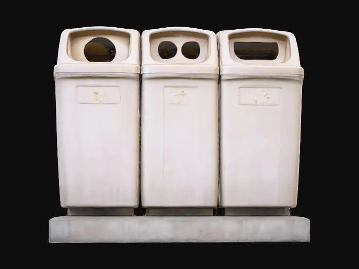 3D model for combini_recycle_triple_bin_blank