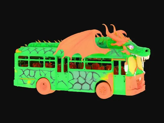 3D model for Dragon Bus, #Halloween2025#