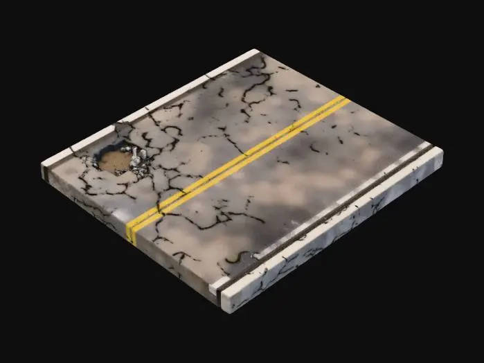 3D model for Cracked Road Segment