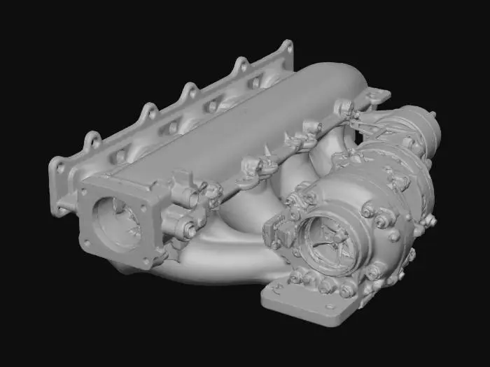 3D model for Turbocharger and exhaust manifold assembly
