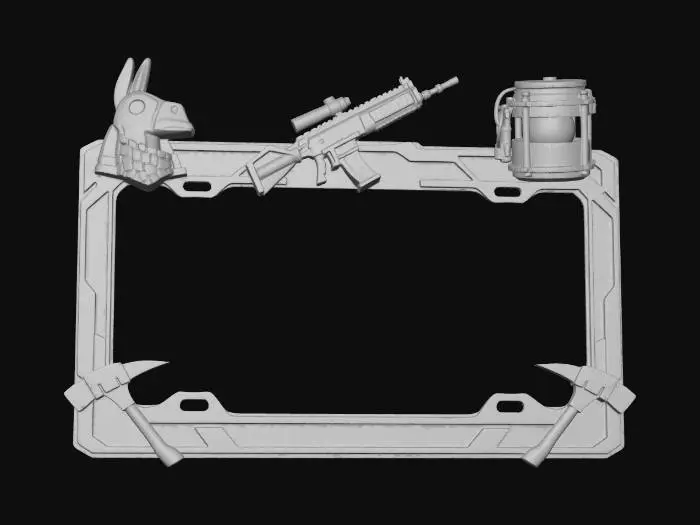 3D model for Fortnite Licenses Plate frame