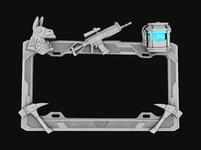 3D model for Fortnite Licenses Plate frame