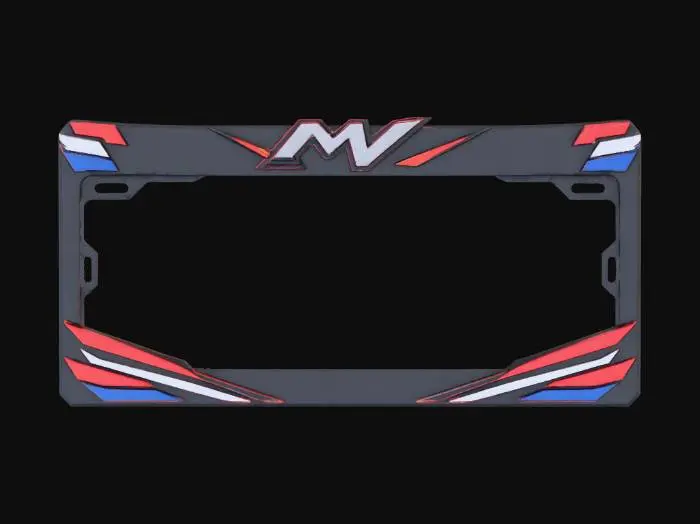 3D model for License Frame with MV Emblem