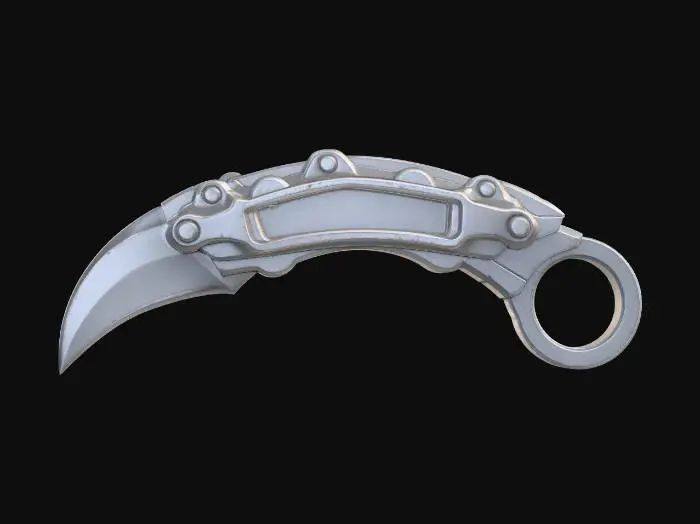 3D model for Karambit knife with brake caliper handle