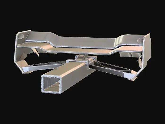 3D model for Hitch Receiver With Rear F1 Wing