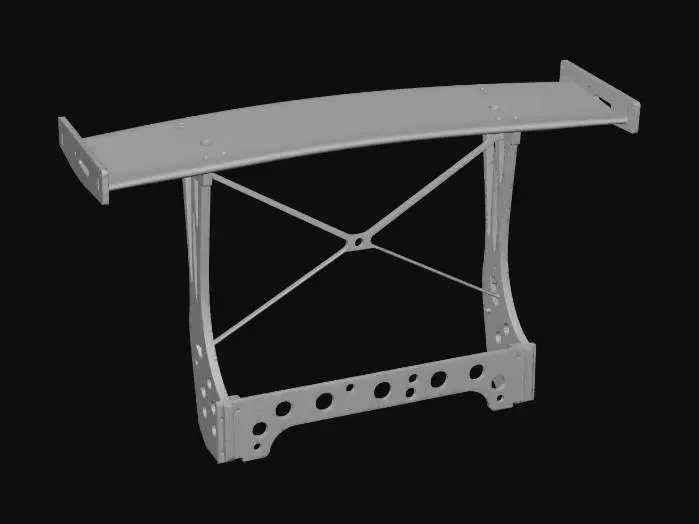 3D model for Carbon Fiber Rear Wing
