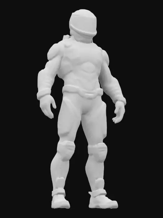 3D model for Subject: Neo-Tokyo cyberpunk F1 driver
Style: High-tech cybernetic racing suit, futuristic and armored
Material: Reinforced composite armor, neon-lit cyberpunk fabric, cybernetic implants, holographic HUD visor
Details: Glowing blue and pink neon lines, cybernetic enhancements on arms and neck, advanced grip gloves, rain-soaked neon-lit Tokyo backdrop
Purpose: High-speed cyberpunk racing, futuristic game asset, sci-fi concept art