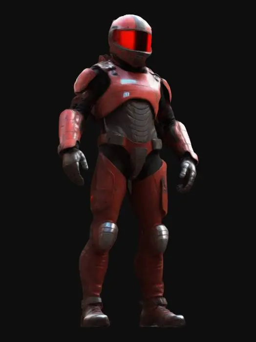 3D model for Subject: Neo-Tokyo cyberpunk F1 driver
Style: High-tech cybernetic racing suit, futuristic and armored
Material: Reinforced composite armor, neon-lit cyberpunk fabric, cybernetic implants, holographic HUD visor
Details: Glowing blue and pink neon lines, cybernetic enhancements on arms and neck, advanced grip gloves, rain-soaked neon-lit Tokyo backdrop
Purpose: High-speed cyberpunk racing, futuristic game asset, sci-fi concept art