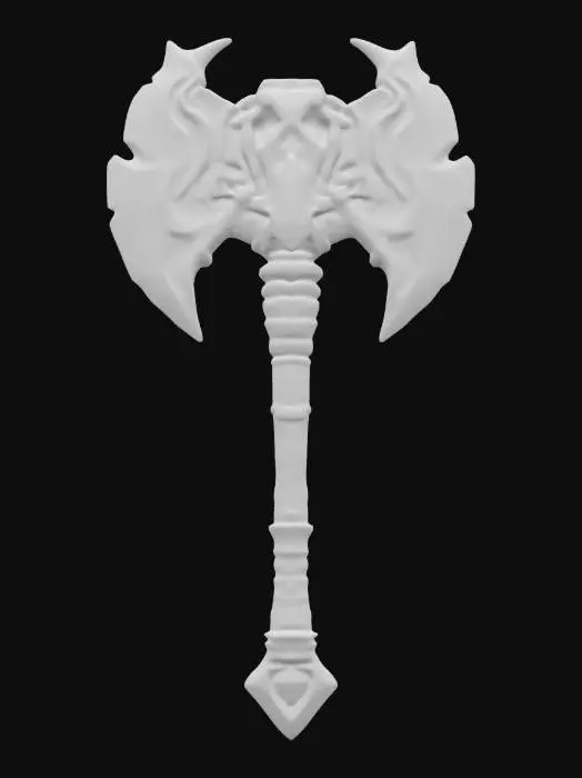 3D model for 🌀 Description: A chunky, oversized war hammer with a prehistoric twist! The head is a massive dinosaur skull reinforced with metal plating, while neon-blue energy coils pulse along the cracks. The handle is wrapped in thick leather, with glowing runes that spark when swung.
📏 Size & Shape: Massive and exaggerated, oversized dino skull head.
🎨 Colors & Materials: Bone-white, bright neon blue, dark brown leather. #ChronoForgeWeapon#
