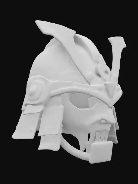 3D model for The Shogun’s Infinity Helm
"A fearsome samurai helmet, its faceplate shifting between traditional iron and a smooth energy shield. When worn, time around the user subtly distorts, reflecting echoes of past battles. Occasionally, it releases a deep war drum beat. PBR materials: aged steel, polished gold accents, and flickering purple energy fields.", #ChronoForgeWeapon#