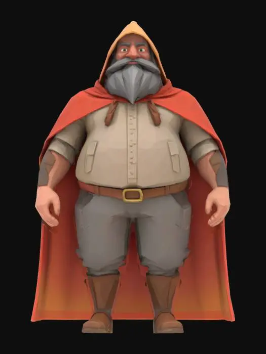 3D model for {
"Object": "low-poly Java backend dev avatar",
"Material": "flat polygon surfaces and parchment-colored overlays",
"Shape/Form": "bulky figure with triangular beard and flowing low-poly cape",
"Color Scheme": "Java cup red, orange, and faded terminal gray",
"Texture Details": "cape covered in low-res decompiled stack traces",
"Style": "low-poly",
"Environment/Use Context": "standing beside a memory heap battlefield",
"Reference Models": "like a retired warrior from the JDK wars"
}
