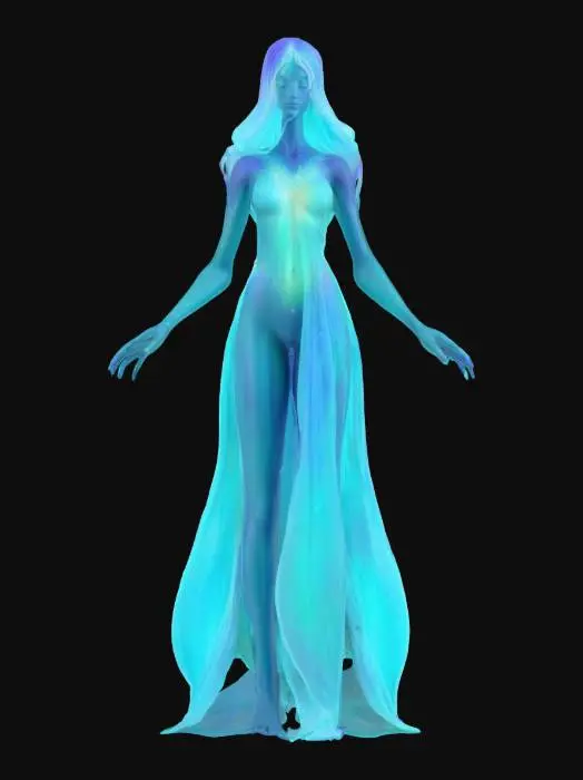 3D model for [Canada]
Object: Aurora Borealis Spirit Mage
Material: Ethereal light threads, shimmering cosmic dust, delicate frost crystals
Shape/Form: Slender, flowing humanoid with elongated fingers and a long, trailing cloak made of pure light
Color Scheme: Shifting hues of teal, violet, and emerald with silver frost accents
Texture Details: Silky smooth light textures, sparkling icy edges, soft glowing aura
Style: Stylized celestial fantasy
Environment/Use Context (optional): Casting spells across the night sky above the frozen tundra
Reference Models (optional): Inspired by northern mythology spirits and fantasy light mages
Tags: #AroundTheWorld#