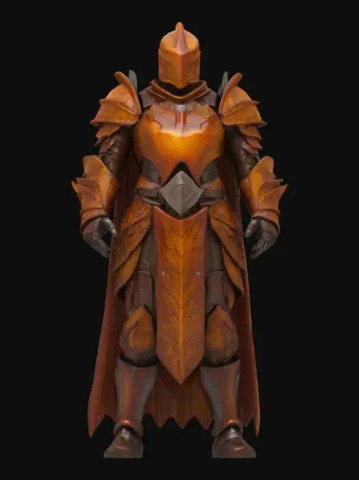 3D model for [Canada]
Object: Maple Knight Protector
Material: Reinforced bark armor, molten maple syrup core
Shape/Form: Knightly humanoid clad in thick bark plates, syrup oozing through armor cracks
Color Scheme: Deep mahogany with amber glowing veins
Texture Details: Rough bark texture, glossy molten syrup flows, rugged battle scars
Style: Dark enchanted realism
Environment/Use Context (optional): Guarding ancient maple forests from intruders
Reference Models (optional): Inspired by fantasy paladins and nature golems
#AroundTheWorld#