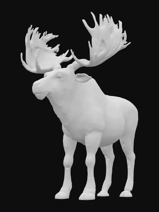 3D model for [Canada]
Object: Aurora Moose Titan
Material: Living stardust, glowing ice, ethereal mist
Shape/Form: Giant moose-like creature with massive luminous antlers stretching like northern lights
Color Scheme: Deep cosmic purples, greens, and blues with soft white highlights
Texture Details: Wispy mist textures, shimmering particle antlers, smooth icy hooves
Style: Mythical cosmic realism
Environment/Use Context (optional): Roaming across frozen tundras under shifting auroras
Reference Models (optional): Inspired by cosmic giants and Canadian wildlife myths #AroundTheWorld#