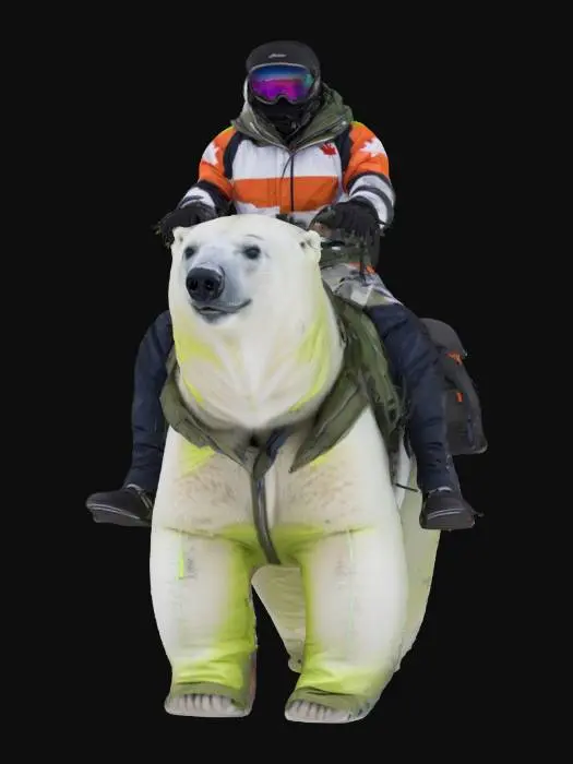 3D model for [Canada]
An outlaw courier dressed in stitched-together graphene parkas, racing across snowfields on a bio-engineered polar bear draped in neon saddlebags. #AroundTheWorld#