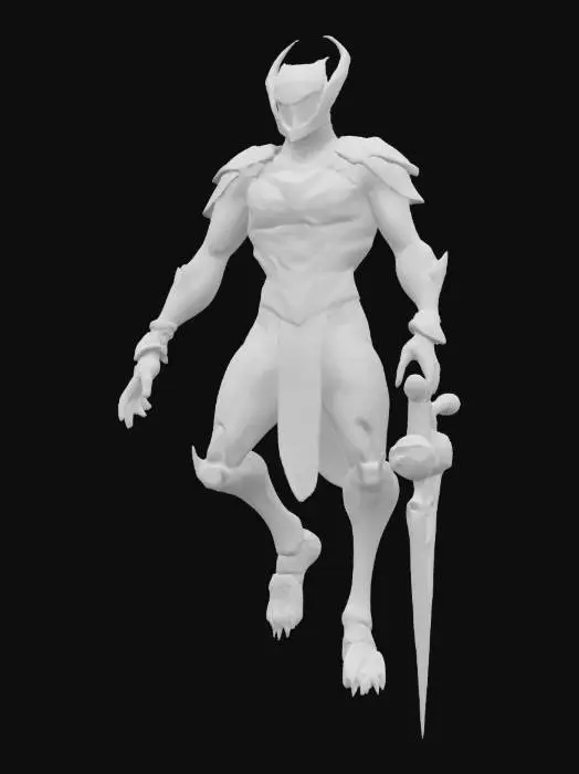 3D model for Object: Interdimensional Assassin — “VIRRAZ, The Phase-Lurker”

Material: Translucent phase crystal skin, bonded boneplate armor, ripple-tech cloaking mesh

Shape/Form: Slender and semi-fluid form; 4 floating limbs; no legs — glides on distortion rings; mask with swirling galaxy eyes; wrist mounted phase blade

Color Scheme: Indigo-black body, violet and green pulses in joints, flowing glow-trails in place of blood

Texture Details: Light-refracting skin, clean comic shadows on boneplate, oily sheen transitions

Style: Cartoon (Borderlands x cosmic-eldritch cel-shade fusion)

Environment/Use Context: Stalks prey through glitch rifts and quantum caves

Reference Models: Mass Effect Reaper + No-Face + Spawn + Hyper Light Drifter