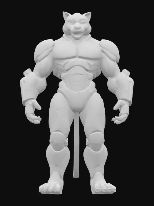 3D model for Object: Mercedes-AMG Petronas F1 Team Panther Mascot
Material: Ultra-light graphene composite with a glossy black and silver finish, incorporating LED accents
Shape/Form: Panther-inspired robotic form with sleek, aerodynamic limbs, muscular build, and sharp, angular contours
Color Scheme: Glossy black base with metallic silver and neon turquoise accents, featuring LED-lit circuit patterns and the Mercedes star emblem prominently displayed on the chest
Texture Details: Smooth carbon fiber textures.
Style: High-tech, futuristic F1 aesthetic with elements of cyberpunk and race car design, utilizing a PBR workflow for realistic reflections and lighting

Reference Models: Inspired by Mercedes-AMG Petronas F1 branding, panther anatomy, and futuristic robotic creatures from sci-fi franchises