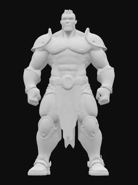 3D model for {
  "object": "Character",
  "material": "Skin, fabric, metal",
  "shape_form": "Humanoid, muscular, imposing stance",
  "color_scheme": {
    "primary": "Red",
    "secondary": "Gold",
    "tertiary": "White"
  },
  "texture_details": {
    "skin": "Slightly aged, detailed musculature",
    "fabric": "Smooth, reflective, with subtle wrinkles and creases",
    "metal": "Polished gold with slight weathering"
  },
  "style": "Realistic, Comic-style, PBR",
  "environment": "Stormy, with a dark and ominous sky, crackling lightning",
  "reference_models": ["Shazam from Kingdom Come by Alex Ross", "DC Comics character references"]
}
