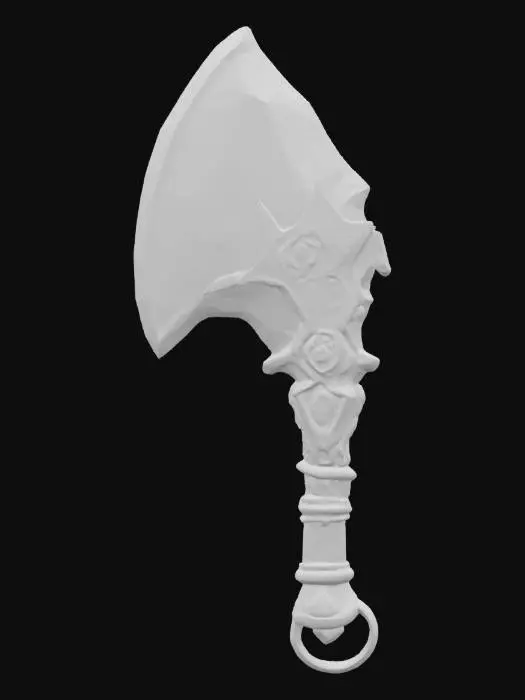 3D model for {
  "subject": "Magical Crystal Axe",
  "style": [
    "fantasy",
    "high-detail",
    "vibrant colors",
    "glowing elements",
    "PBR rendering"
  ],
  "material": [
    "translucent crystal blade",
    "ornate gold handle",
    "embedded runes"
  ],
  "details": [
    "irregular crystal shape",
    "glowing runes",
    "intricate carvings",
    "subtle magical particles"
  ],
  "purpose": {
    "context": "game asset",
    "genre": "fantasy RPG",
    "requirements": ["VR-ready", "HDR", "8K"]
  },
  "texture": {
    "description": "PBR textures with soft blue glow and reflective highlights",
    "mapping": "low-poly UV for real-time rendering"
  }
}
