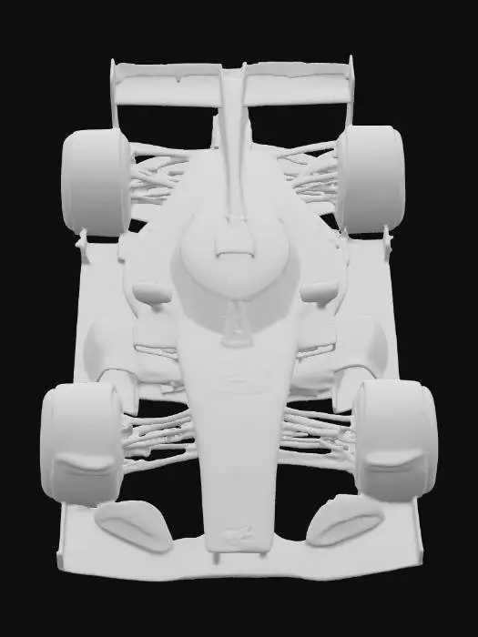 3D model for {
  "object": "Cyberpunk race car",
  "material": "Matte carbon fiber body with exposed steel framework, illuminated neon panels, titanium exhausts",
  "shape_form": "Low, angular coupe with wide fenders, exposed suspension, rear diffuser, oversized rear wing, integrated wheel rims emitting glow",
  "color_scheme": "Matte black base, neon cyan and magenta accents, glowing graphical sponsor decals",
  "texture_details": "Rough carbon weave on panels, illuminated neon veins, weathered metal edges, glossy decal surfaces, wet-reflective asphalt residue on tires",
  "style": "Realistic PBR",
  "environment_use_context": "Nighttime urban street circuit, neon-lit city towers reflecting on wet asphalt"
}
