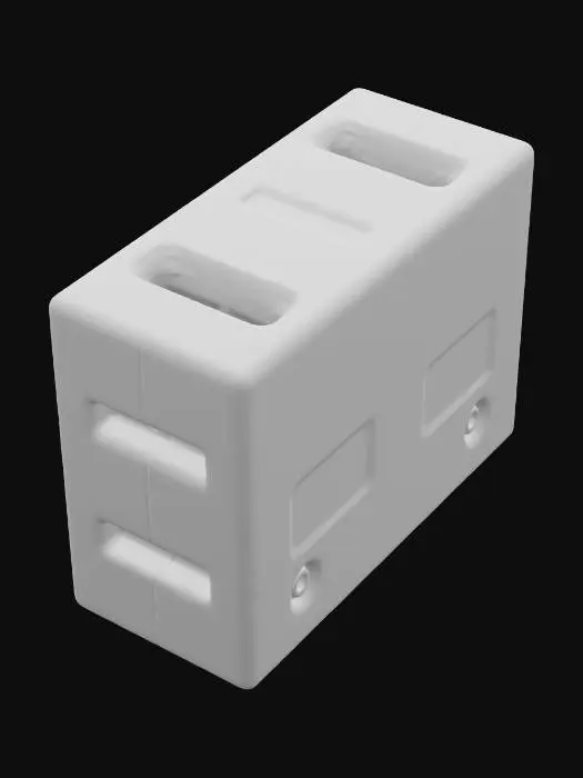 3D model for armco_guardrail_triple_w