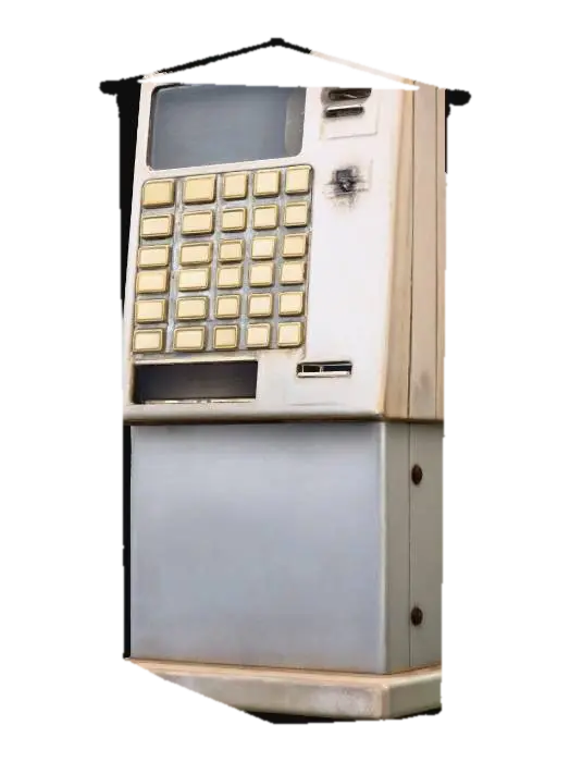 ramen_ticket_machine_pedestal_blank 3D model, vytvořený pomocí AI
