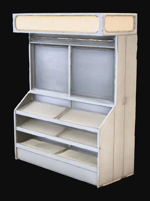 3D model for kiosk_newspaper_stand_blank