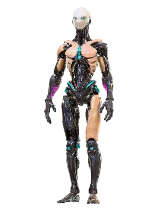 object: Reconstructed humanoid with mechanical grafts and synthetic muscle… 3D model, vytvořený pomocí AI