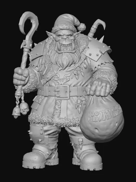 3D model for Orc Santa Claus