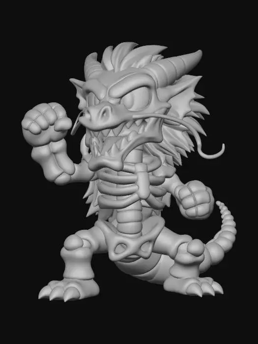 3D model for Bone Dragon Mascot