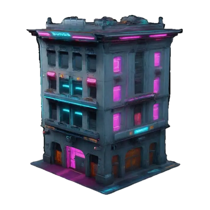 building blending Rococo architecture Subject: designed with futuristic aesthetics. Style:…-3D-Modell, KI-generiert