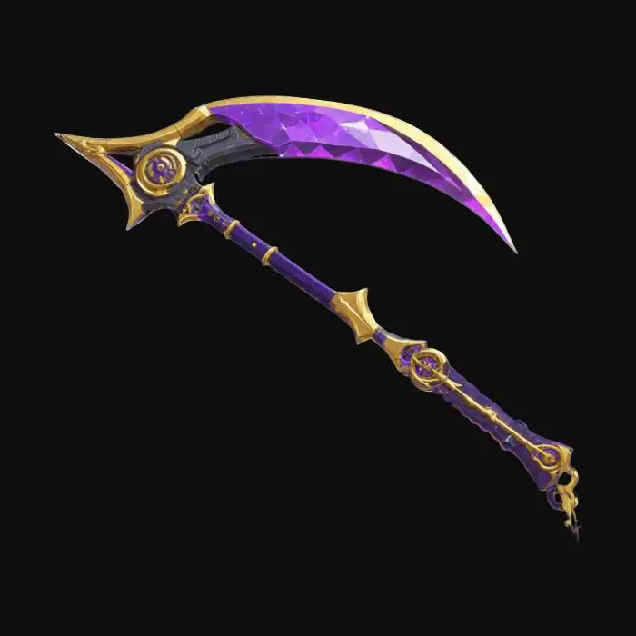 3D model for Subject: Chrono-Forged Rift Scythe, a mythical scythe infused with temporal energy, wielded by those who control time itself.
Style: Pixel-art aesthetic, low-poly, 16-bit retro-futuristic fantasy RPG.
Material:
Blade: A single massive crystalline blade, shifting between cosmic gold and deep violet, infused with time fractures.
Hilt: Unbreakable celestial alloy, reinforced with brass-like chrono-gears and wrapped in aged leather for an ancient warrior’s grip. #ChronoForgeWeapon#