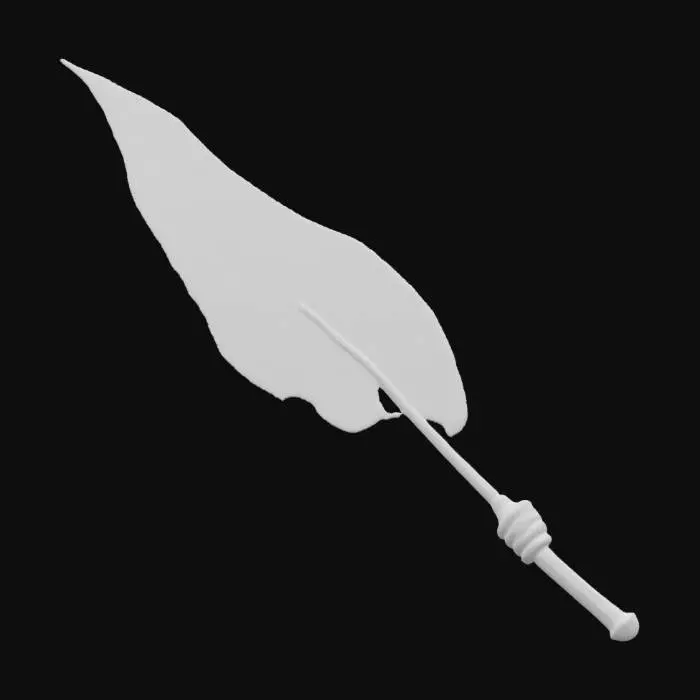 3D model for  The “We’re Retconning This” Wand 🪄📜
Description:

A magical wand that rewrites anything it touches into something else.
You don’t defeat enemies—you rewrite them into having already been defeated.
Size & Shape: A golden, quill-shaped wand that emits script-rewriting energy.
Colors & Materials: Glowing parchment texture, with “Under Revision” flashing along its length., #ChronoForgeWeapon#