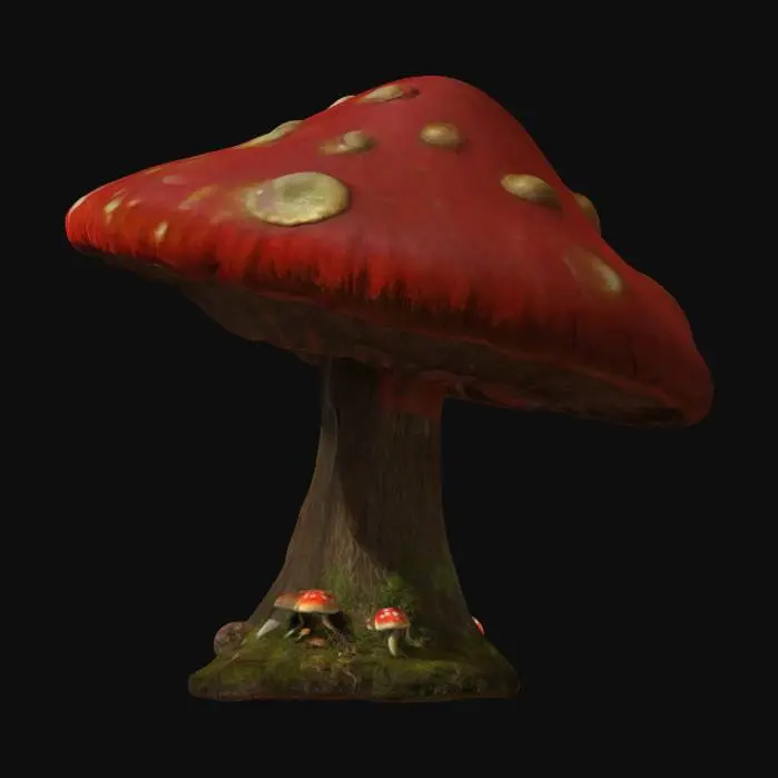 3D model for The Toadstool Targe – Bouncy Mushroom Shield
"A vibrant, oversized mushroom cap used as both a shield and a trampoline. The soft yet durable surface absorbs impacts before rebounding attacks back at enemies. When struck, the cap releases a puff of glowing spores that can either heal allies or induce a temporary hallucination in foes. The underside has glowing, bioluminescent gills that shift colors based on the wielder’s mood.", #ChronoForgeWeapon#