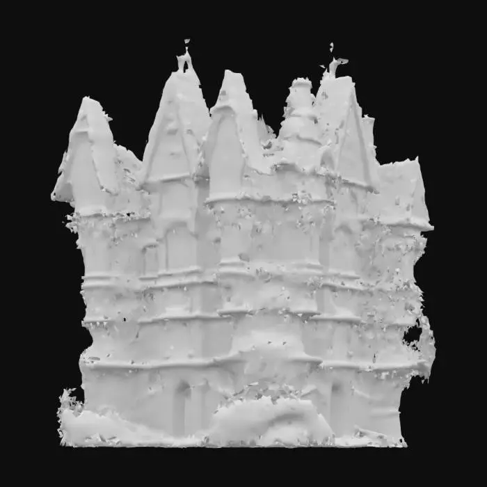 3D model for [Canada]  Sasquatch Parliament
Object: Gothic Parliament building reimagined as a living giant Sasquatch palace
Material: Mossy stone, ancient wood, flowing vines
Shape/Form: Gothic towers blended into gigantic, hunched Sasquatch-like forms
Color Scheme: Earthy greens, mossy browns, dark granite grays
Texture Details: Rough moss-covered stones, twisted vines, cracked wood textures
Style: Dark fairytale realism
Environment/Use Context (optional): Perched atop the cliffs over Ottawa River during a thunderstorm
Reference Models (optional): Inspired by Canadian Parliament and mythical forest creatures #AroundTheWorld#