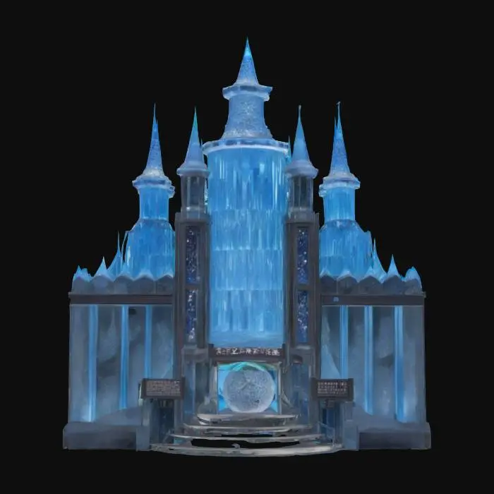 3D model for [Japan, Sapporo]
City: #Sapporo
Object: Snow Festival Ice Castle → Celestial Galaxy Observatory #AroundTheWorld#
Material: hammered crystal ice panels infused with shimmering meteorite dust
Shape/Form: symmetrical spiral spires branching into floating ice rings and planetary orbs
Color Scheme: translucent midnight-blue ice, silver-white highlights, aurora-green inner glow
Texture Details: prismatic ice facets, micro-etched meteorite striations, softly pulsating luminescent veins
Style: low-poly cartoon fantasy–high-poly clarity (~50K verts)
Environment/Use Context: set on a VR tundra under a dynamic starfield, with rotating star trails weaving through the spires
Reference Models: inspired by cosmic observatory domes and voxel nebula sculptures