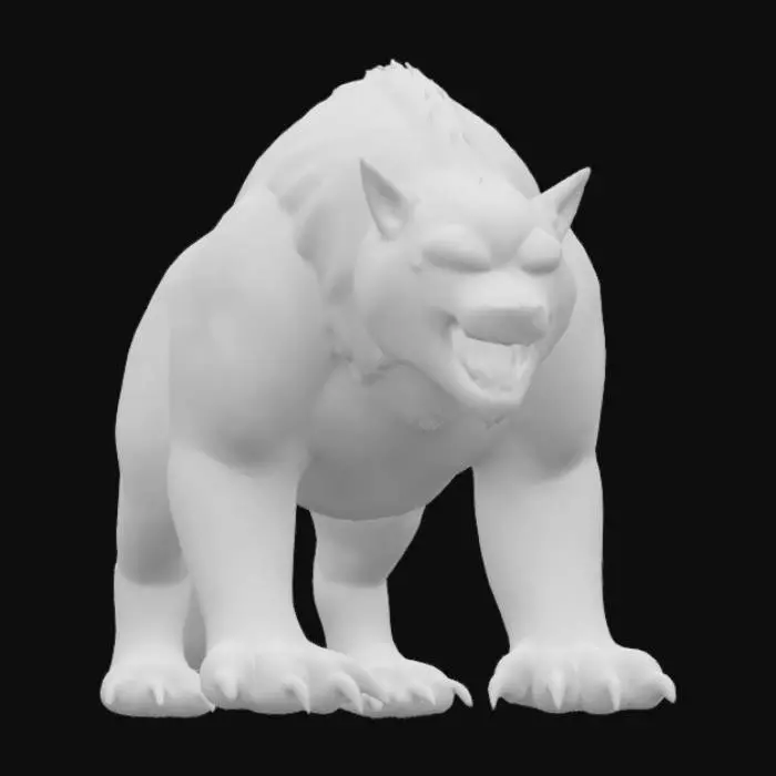 3D model for {
  "Object": "Glacier Warg – Arctic Bio-Mount",
  "Material": "Genetically engineered sinew, bone-plated armor, frost-resistant synthetic fur",
  "Shape/Form": "Quadruped predator; massive shoulders; low center of gravity; elongated claws and reinforced jaw; saddle interface integrated into spine",
  "Color Scheme": "Icy white, storm gray, iridescent aurora-blue accents along armor ridges",
  "Texture Details": "Rough bone exoshell, dense layered fur, bioluminescent vein trails visible beneath skin",
  "Style": "Post-apocalyptic biotech creature",
  "Environment/Use Context": "Traversing shattered ice bridges and neon-lit tundra ruins alongside its rider",
  "Reference Models": "Hybrid of dire wolf anatomy, cyber-organic exo-creatures, and Inuit mythic beasts",
, #AroundTheWorld#, 
}
