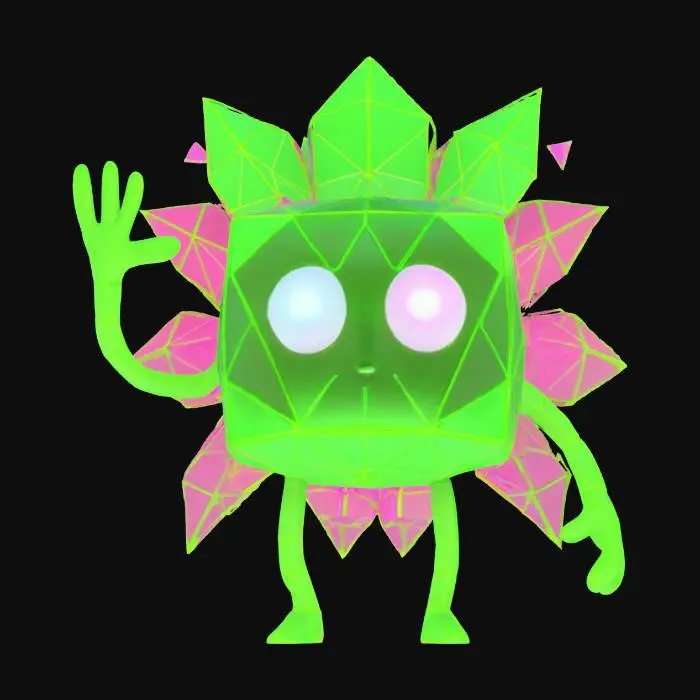 3D model for Neon Crystal Bot