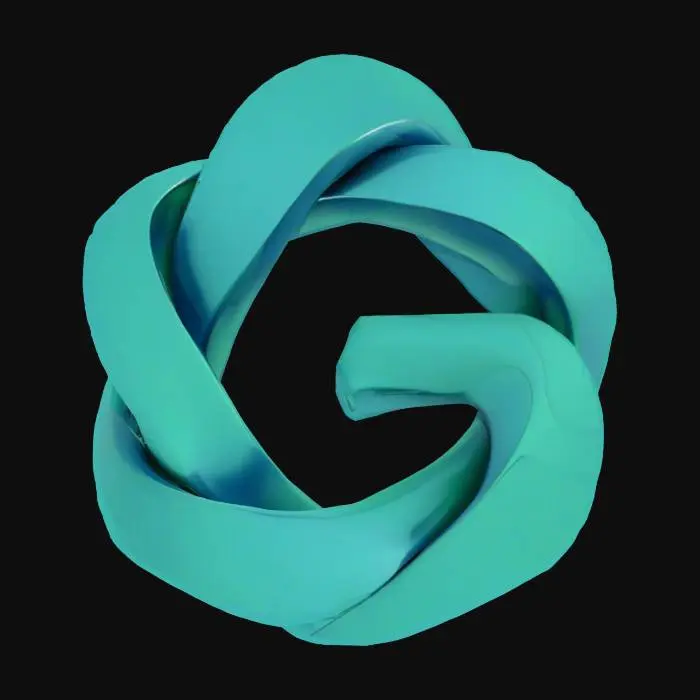3D model for Go Concurrency Knot, #emblem#