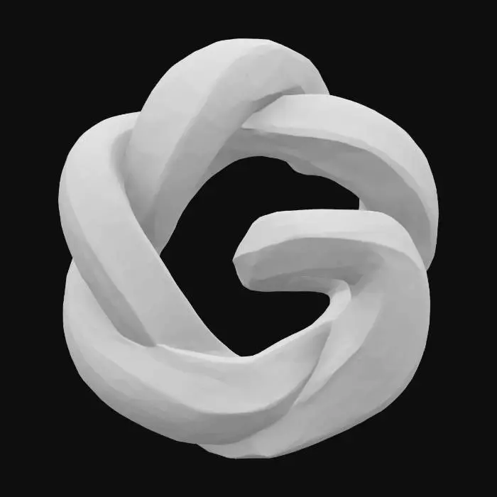 3D model for Go Concurrency Knot, #emblem#