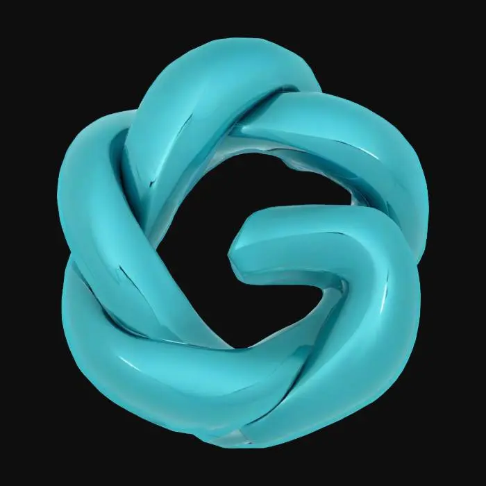 3D model for Go Concurrency Knot, #emblem#